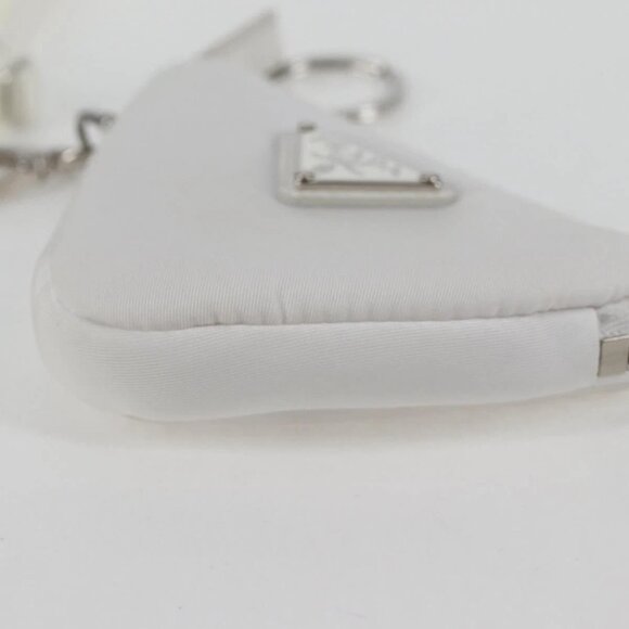 PRADA Shoulder Bag Nylon White Silver Auth 127895V - Picture 11 of 15